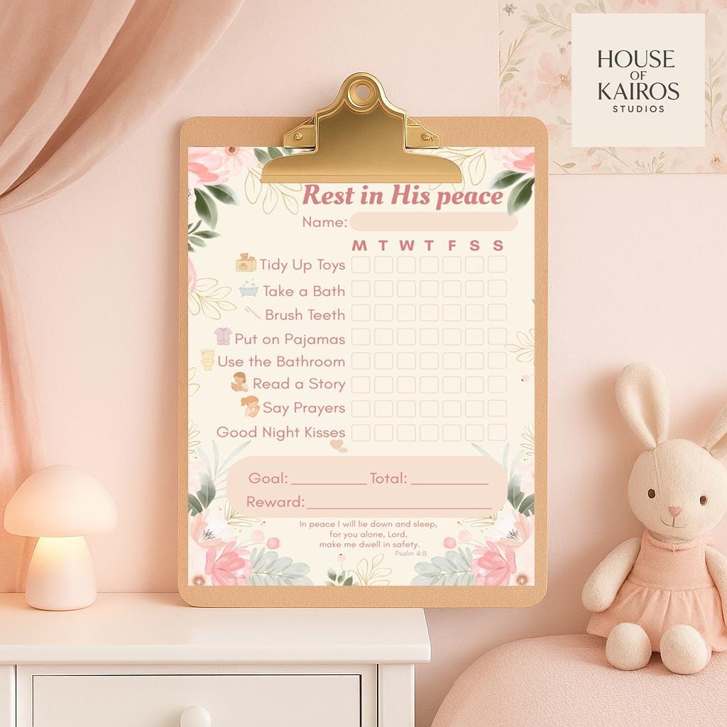 Christian Kids Routine Chart Bundle: Arise & Shine, Rest in Peace ...