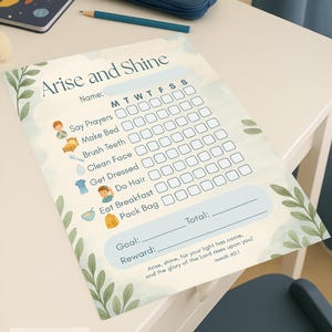 Christian Kids Routine Chart: Bible Verse Printable (digital Download ...