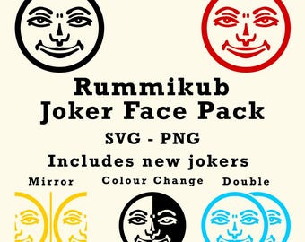 Rummikub Joker Face Icon Pack SVG PNG Transparent Background