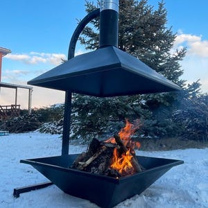 Fire Pit | Stainless Steel Bowl | Outdoor Garden Fireplace | BBQ & Campfire | Customizable with Name or Logo | INOXEN DESIGN
