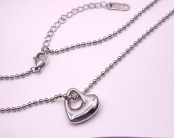 16 mm zilveren harthangerketting, elegante damessieraden, dagelijks gebruik, modeontwerp, minimalistische stijl, cadeau voor haar, nu trending
