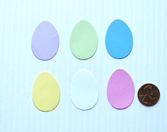 Pastel Easter Egg Die Cuts: 36 Cardstock Embellishments