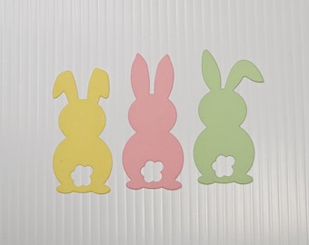 Designer Paper Bunnies / Rabbits Die Cuts - 54 Piece Set (3 of