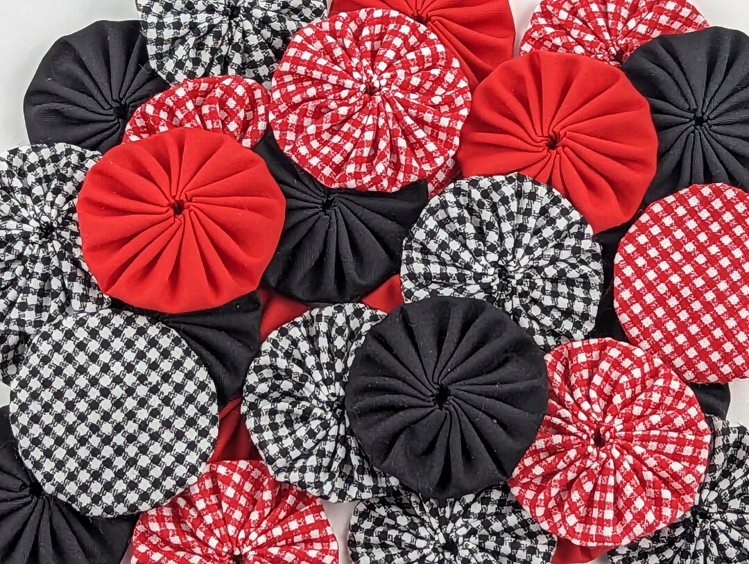 30 Red Black Black/white Checkered Red/white Checkered Mix 1.5 Inch Yo ...