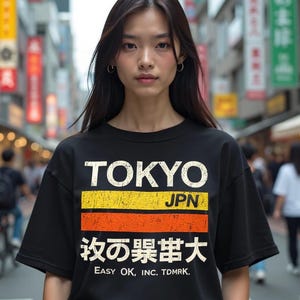 Tokyo Japan T-Shirt – Retro Japanese Streetwear Tee, Bold Vintage Travel Graphic, 80s 90s Style Unisex Shirt, Easy OK Brand Tee