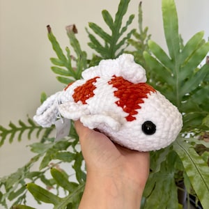 Crochet Koi Fish Plushie, Cute Handmade Koi Fish Stuffed Animal