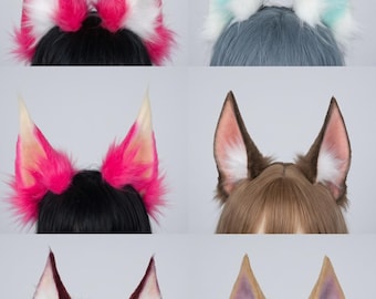 Ahri Cosplay Ears Custom Bundle, 1:1 Replica All Skins Fox Ears, Handmade Spirit Blossom, Star Guardian Ahri Ears, Cartoon Game Costume