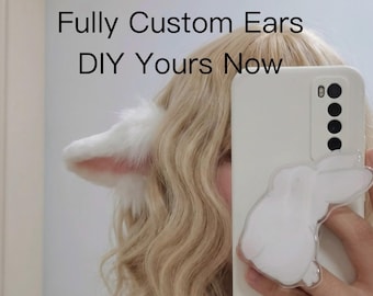 Fully Customizable Sheep Ears, DIY Handmade Plush Ram Ears Headband, Custom Size Color Fur Placement Anime Cosplay Kemonomimi, Cartoon Game