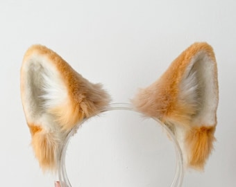 Black Shiba Inu Ears Headband, Realistic Faux Fur Japanese Dog Ears, Handmade Kawaii Anime Cosplay Lolita Kemonomimi, Cartoon Game Costume
