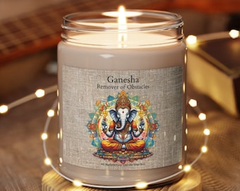 Ganesha Soy Candle Manifestation Intention Soy Candle Scented Meditation Candle New Business New Car House Intention Candle Gift For Her Him