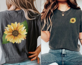 Sunflower Shirt, Floral Tee Shirt, Flower Shirt, Garden Shirt, Womens Fall Shirt, Sunshine Tee, Sunflower Tshirt , Sunflower Shirts