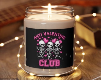 Anti-Valentine Club Soy Candle Galentines Candle Valentines Day Gift Anti-Valentine's Day Valentine Gift Valentine Candle Funny Valentine