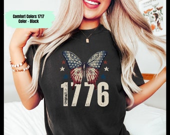 1776 Tee, 1776 Tshirt, USA Shirt, America Tee, Summer BBQ Tee, Red White & Blue, Women's 4th of July, Fourth of July Shirt, Comfort Colors®