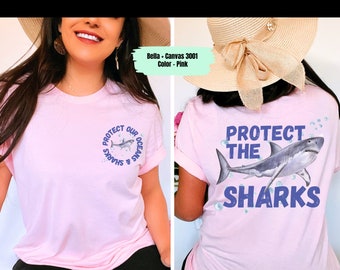 Protect The Sharks Tshirt | Surf Shirt | Respect The Local Sharks | Shark Lover Gift | Save The Ocean T-Shirt | Ocean Conservation Hoodie