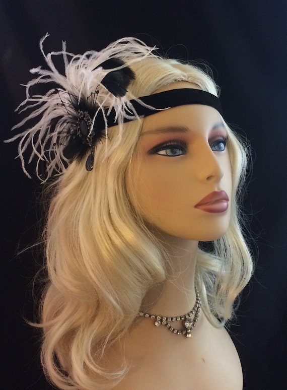 Great Gatsby Headband Flapper Girl Headband Art Deco Flapper Etsy