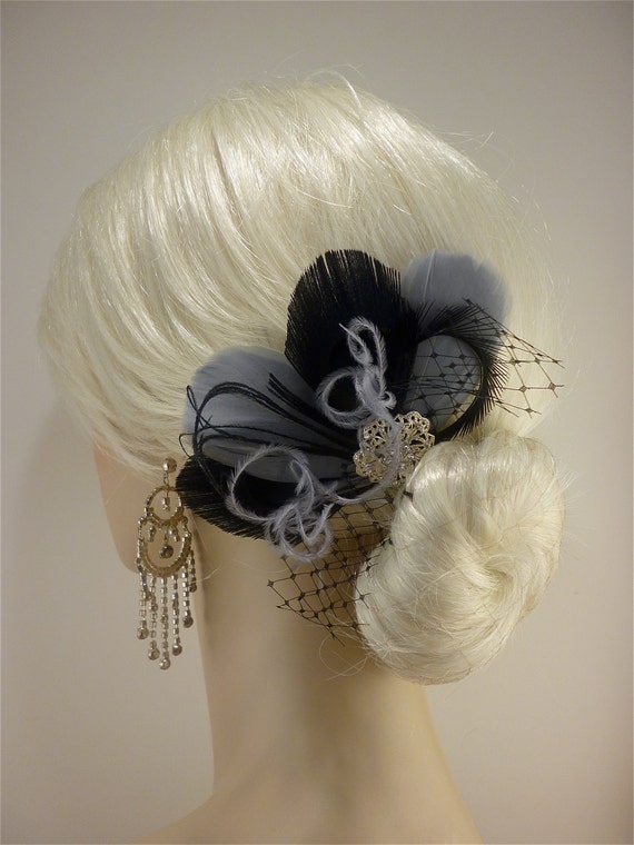 Bridesmaid Hair Accessories Set of 4 Bridesmaids Feather Etsy