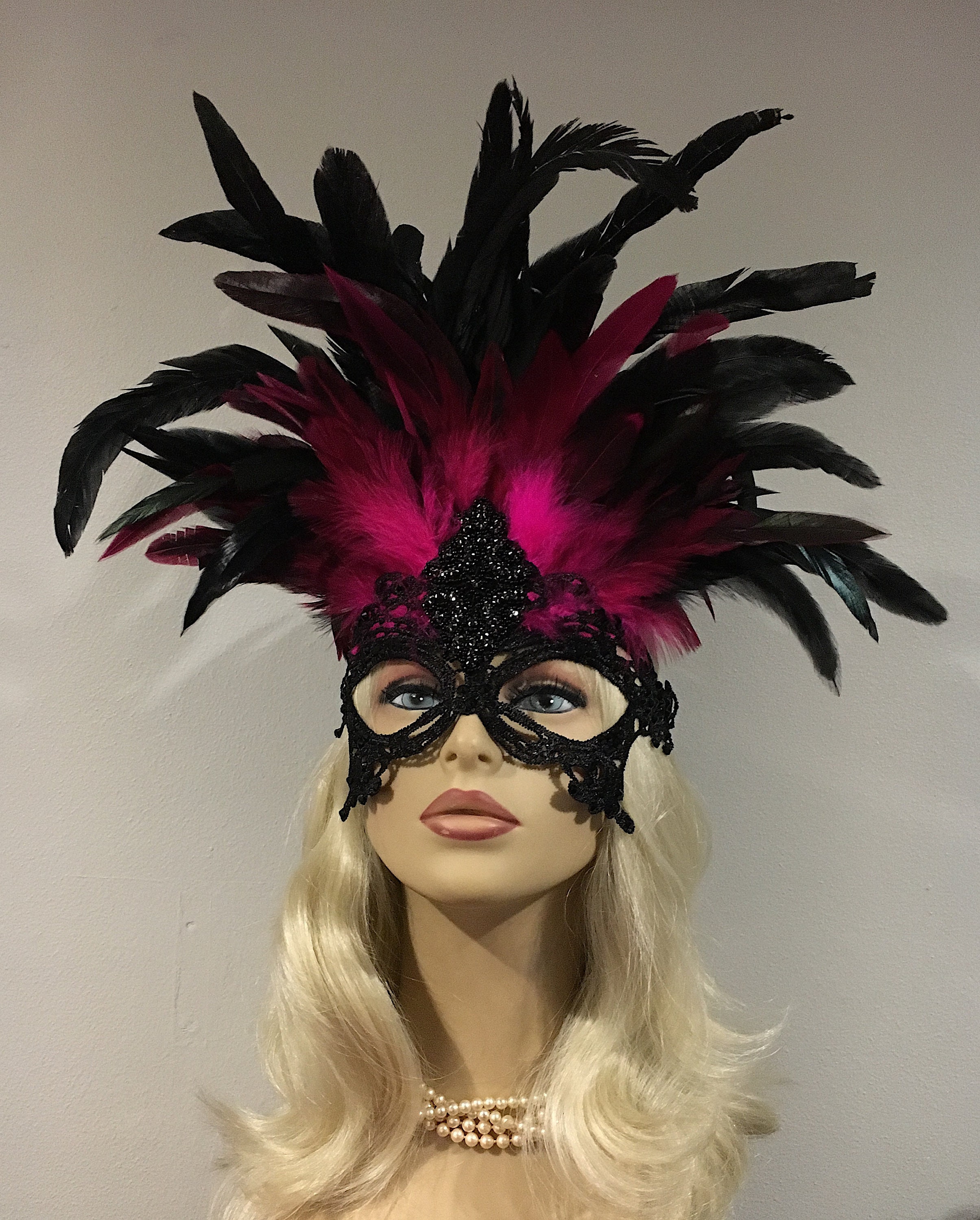 Masquerade Mask Hot Pink Eyes Wide Shut Mask Masked Ball | Etsy
