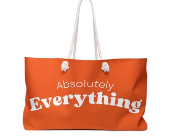 Absolutely Everything Weekender Bag Oversized Bag Orange