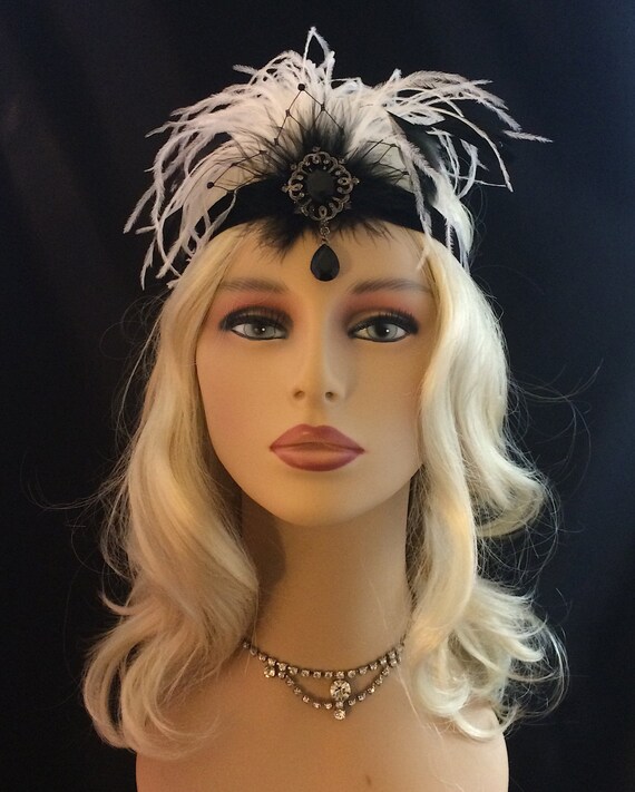 Great Gatsby Headband Flapper Girl Headband Art Deco Flapper Etsy
