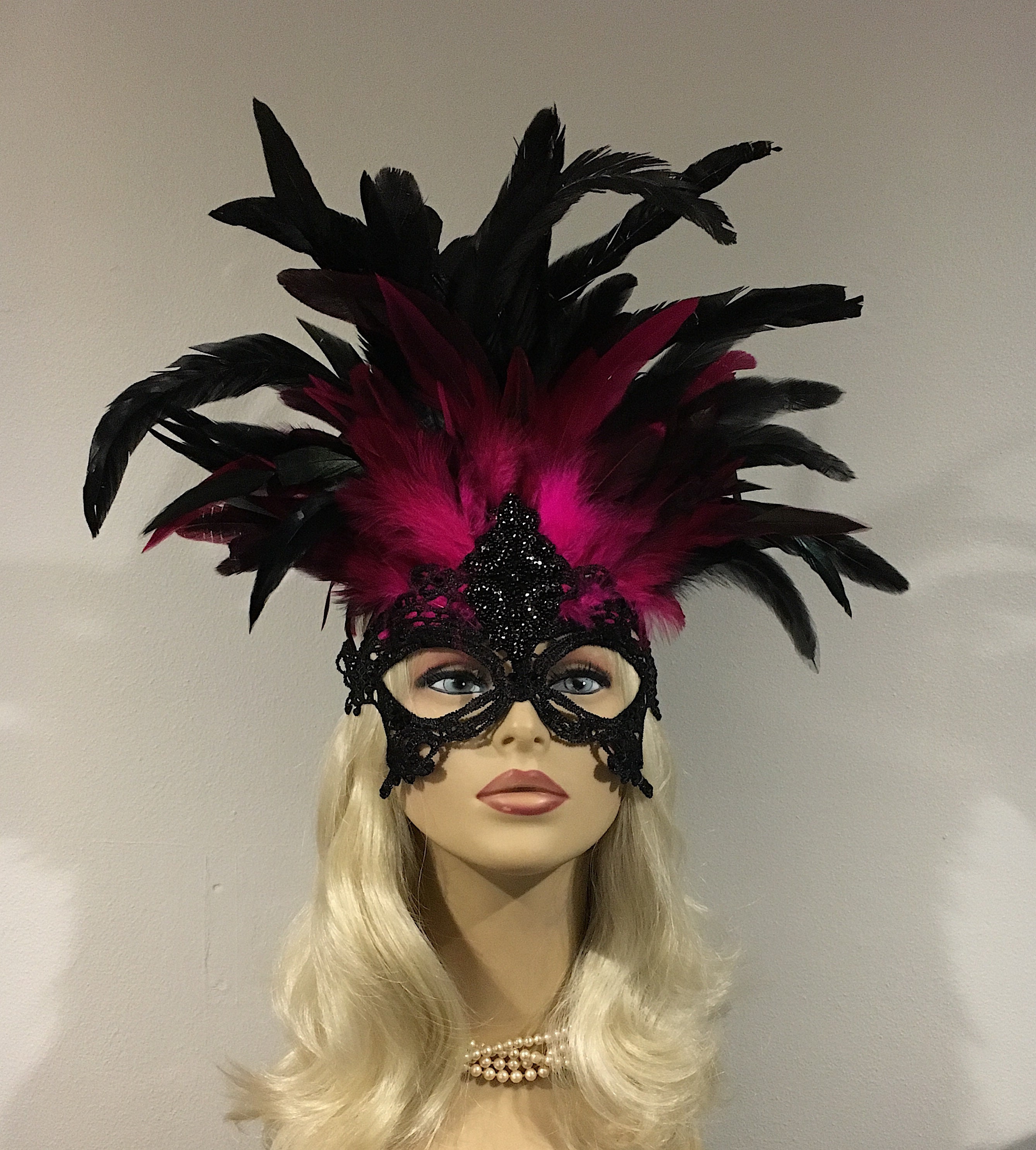 Masquerade Mask Hot Pink Eyes Wide Shut Mask Masked Ball Etsy