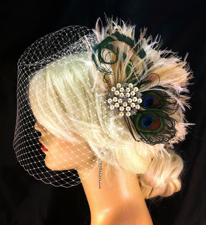 Royal Blue Peacock Hair Clip Bridal Headpiece Peacock Etsy