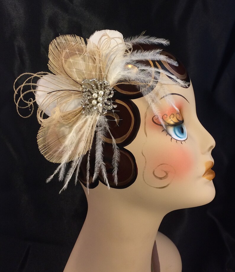 Bridal Fascinator Fascinator Pearls Bridal Accessory Veil Wedding Headpiece Bridal Hair Piece Bridal Headpiece Wedding Fascinator