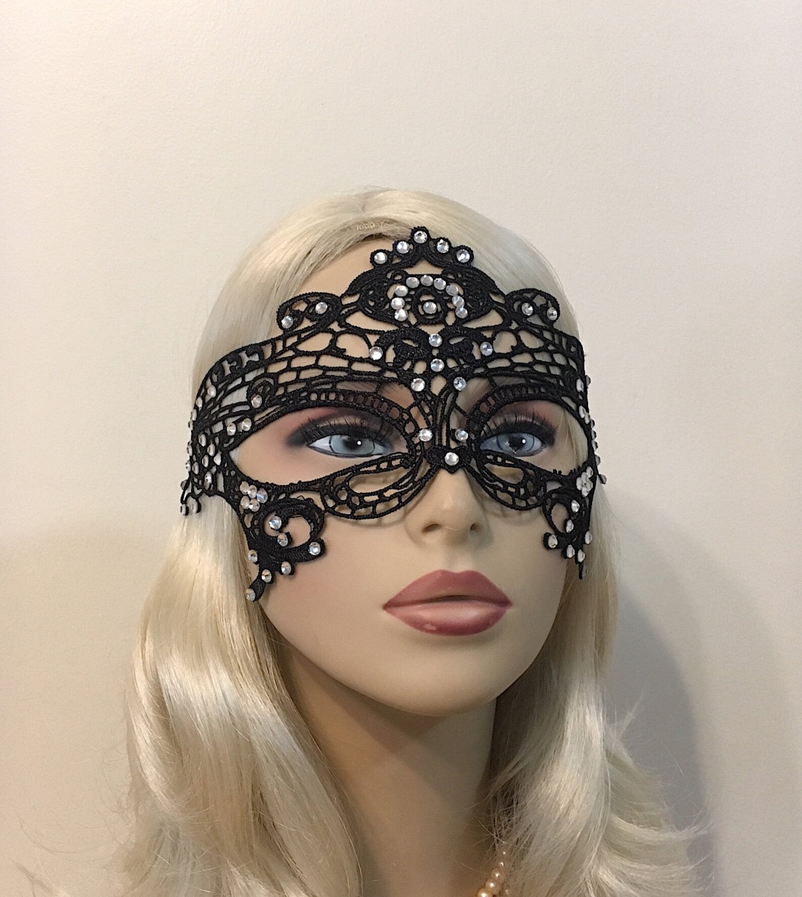 Crystal Lace Mask Masquerade Ball Mask Eyes Wide Shut - Etsy