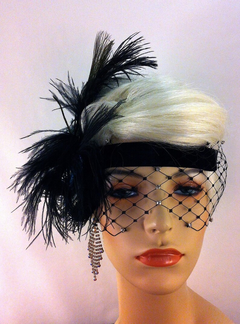 Flapper Headpiece Great Gatsby Headband Downton Abbey 1920s Etsy