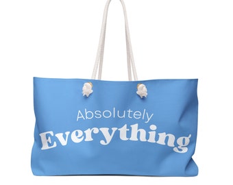 Absolutely Everything Weekender Bag Oversized Bag Light Blue