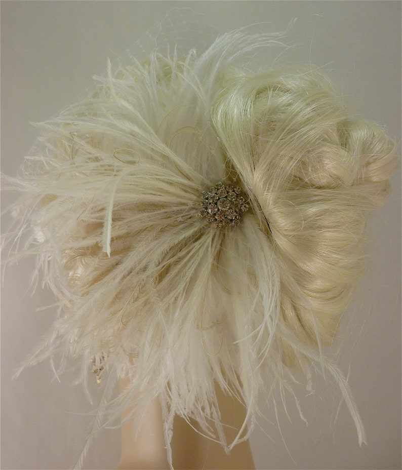 Bridal Fascinator Feather Fascinator Ivory Fascinator Etsy