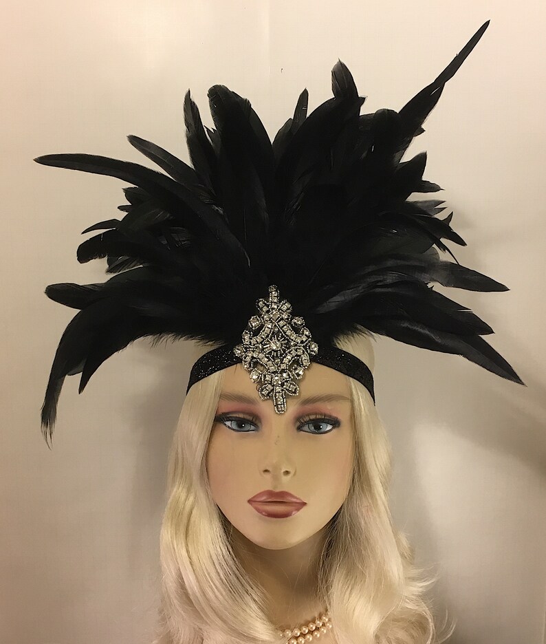 1920s headpiece black