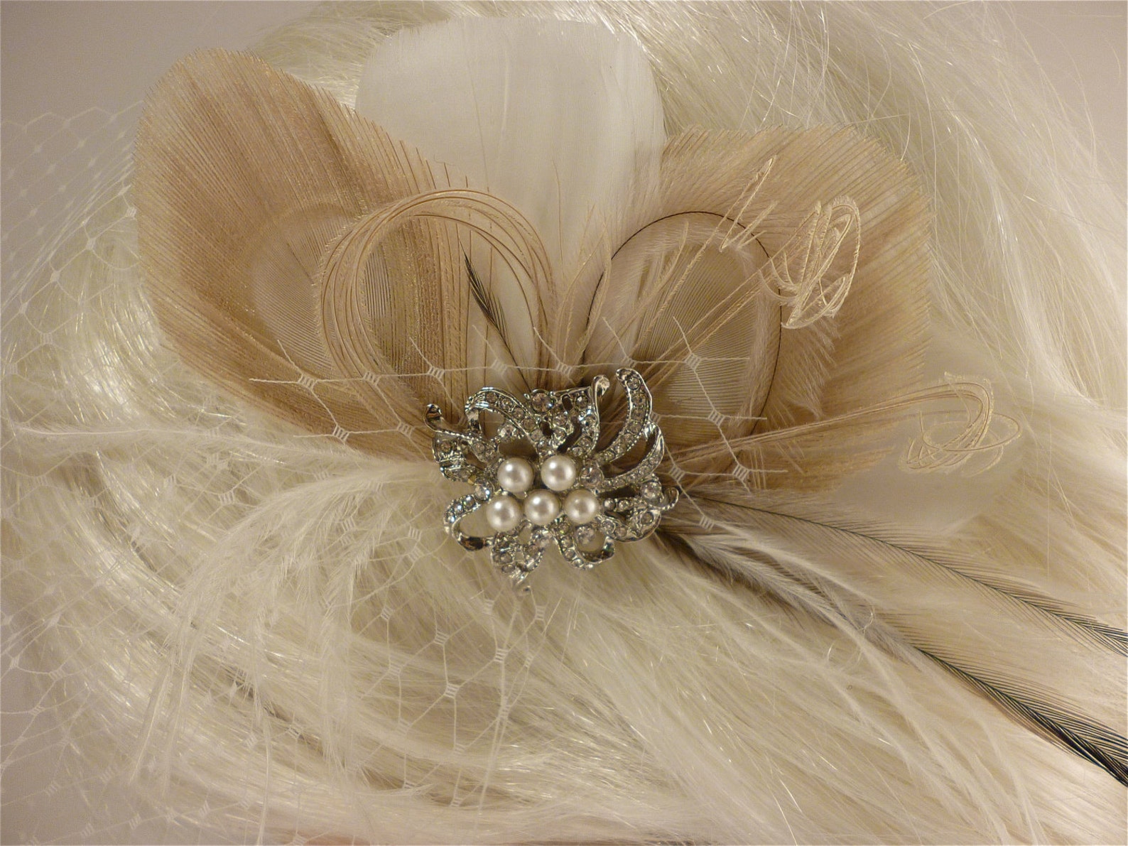 Birdcage Veil Bridal Veil and Bridal Clip Bandeau Birdcage Etsy