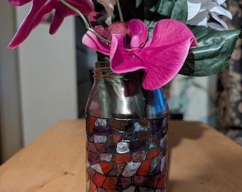 Custom Painted Glass Jar | Unique Handcrafted Home Décor