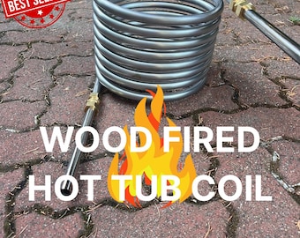 Wood Fired Hot Tub Heating Coil: 25ft Stainless Steel DIY Spa Heater
