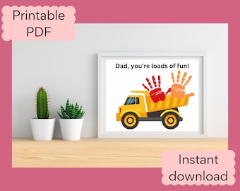 Father's Day Handprint Art: DIY Keepsake Gift (PDF Download)