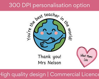 Earth Hug Teacher Gift PNG | Cute Planet Cricut File (Digital Download)