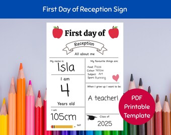 First Day of School Printable: All About Me Keepsake (PDF Download A4 Size)