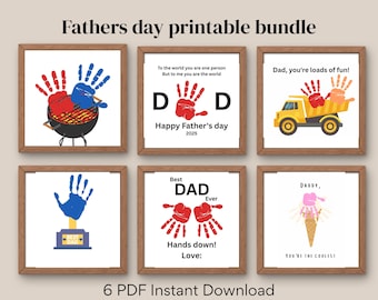 Father's Day Handprint Art: DIY Keepsake Gift (PDF Downloadable Activities