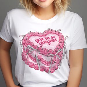 Vintage Heart Cake PNG: Retro Clipart Digital Download