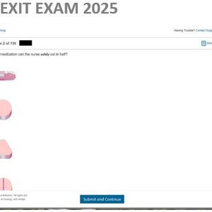 Screenshot dell'esame di uscita HESI RN 2025