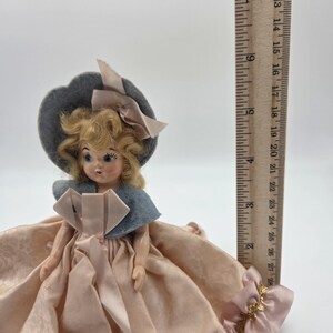 Vintage 1940s Composition Princess Anna Storybook Doll Blonde Hair Pink Dress image 8
