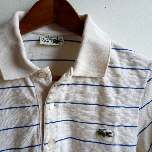 Vintage Lacoste Striped Polo Shirt XS/S Made in France