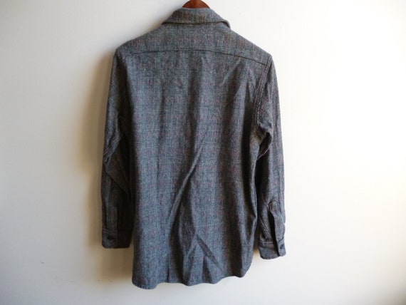 Vintage Woolrich Glen Plaid Wool Shirt Mens S/M - image 3