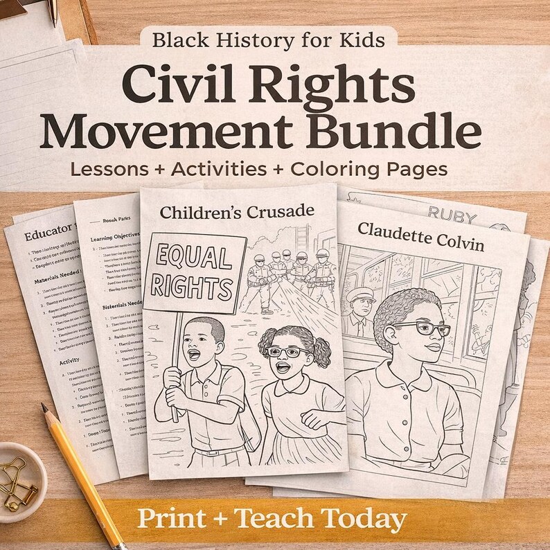 Little Leaders Civil Rights Movement Bundle | Black History Kids ...