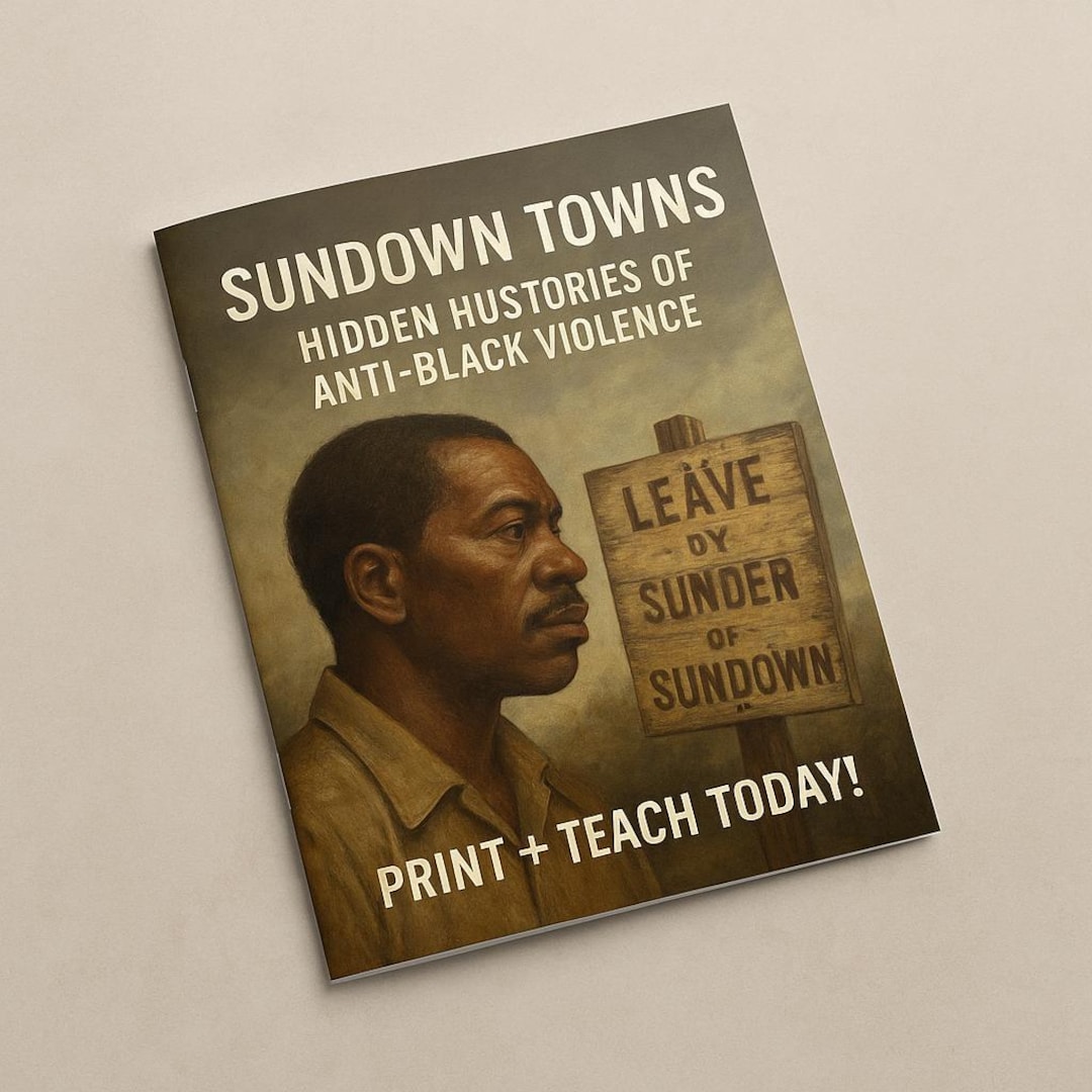 Sundowntown Map Sundown Towns Printable Black History Guide: U.S. Racial Segregation ...