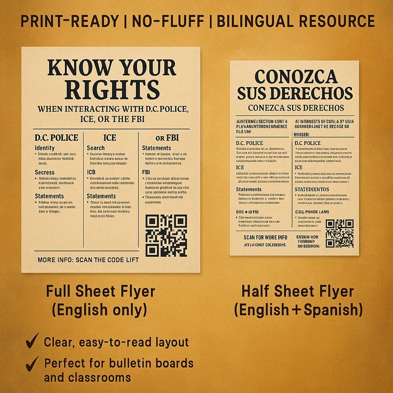 Know Your Rights: Printable Flyers for Protest & Community Defense ...