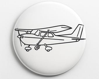 Minimalist Cessna- Button Pin