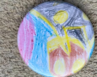 A2 Abstract 6yo – Button Pin