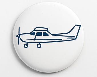 Personalized Commemorative Cessna- Button Pin