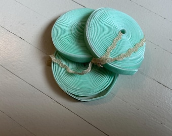 velvet ribbon 3/8” wide soft pale green